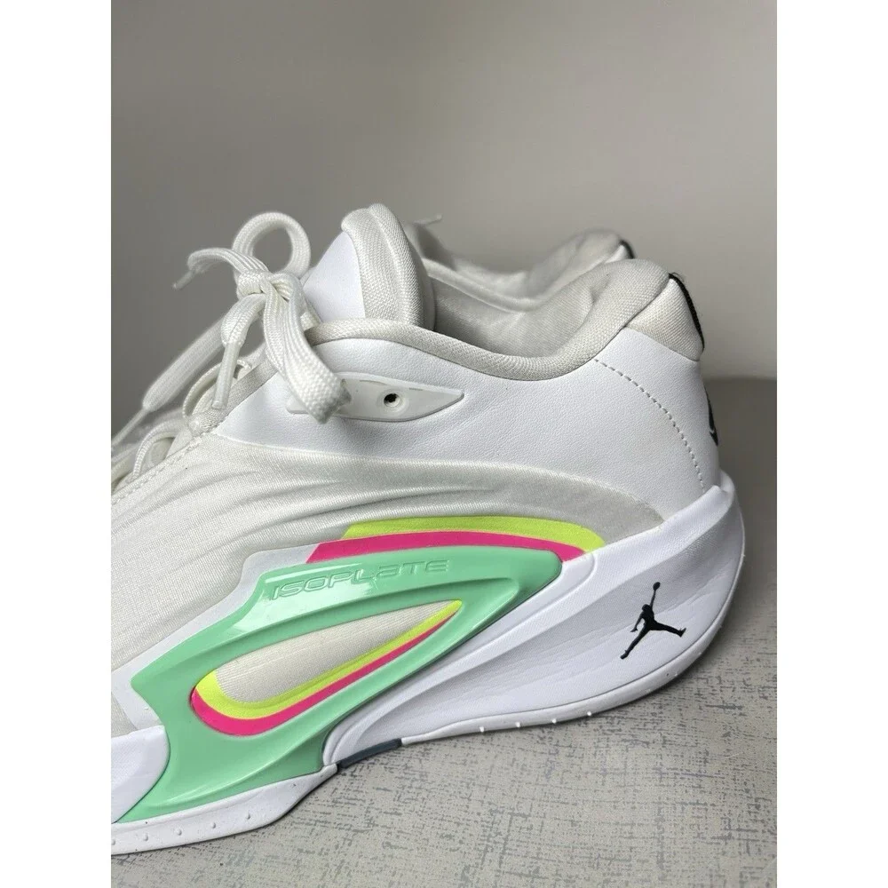 Nike Jordan Luka 3 White/Black-Volt Glow Green Basketball Shoes Men's 10 M